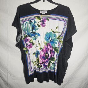 Y2K 90s floral waist cinch cotton whimsigoth  blouse